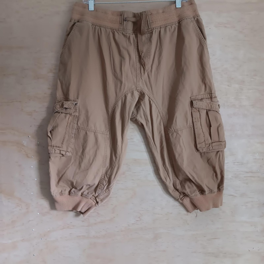 Southpole XL Tan Cargo Capri Joggers Men's Ripstop throwback pants